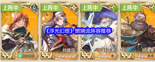 浮光幻想护盾重伤流怎么配队